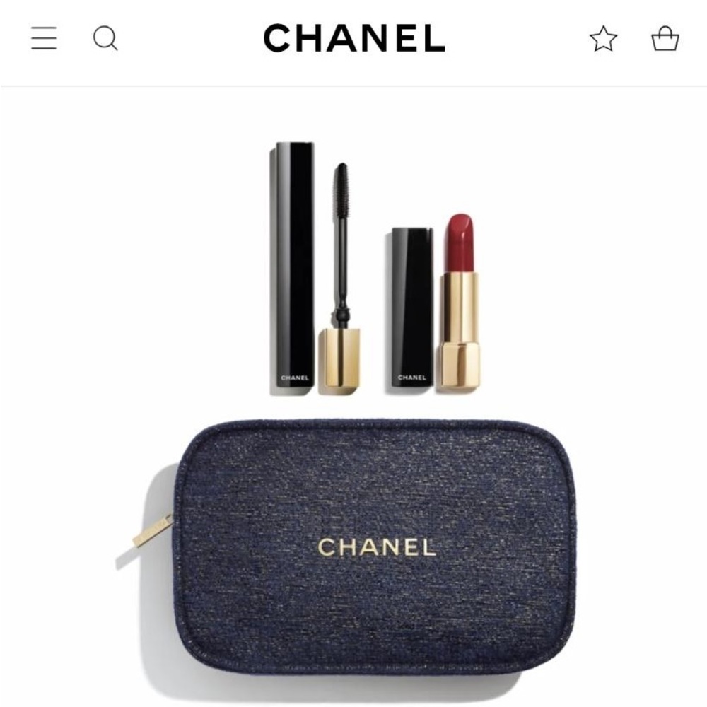Chanel lipstick and mascara gift set